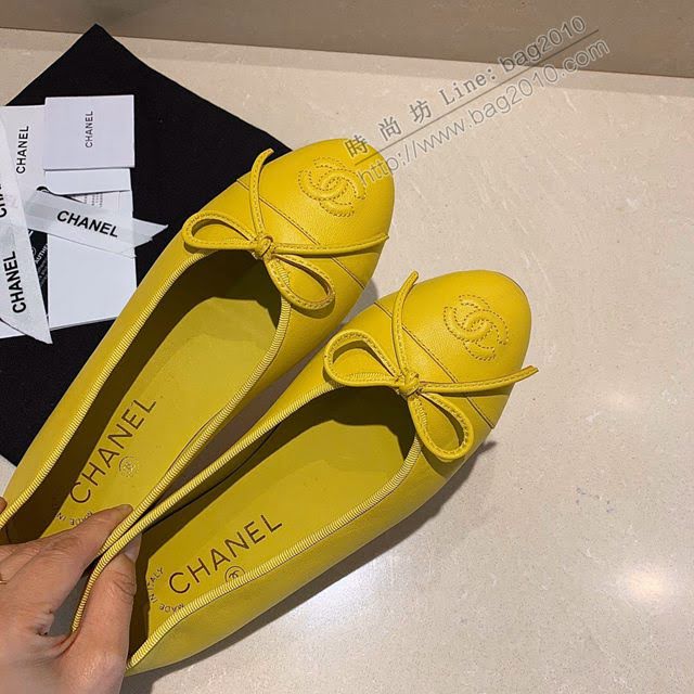Chanel女鞋 香奈兒頂級芭蕾舞鞋 Chanel羊皮舒適平底鞋  naq1065